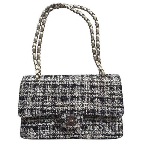 chanel tweed bag white|Chanel tweed bag price.